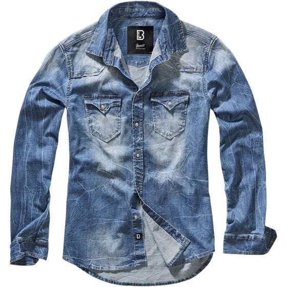 Brandit camicia di jeans Riley in blu