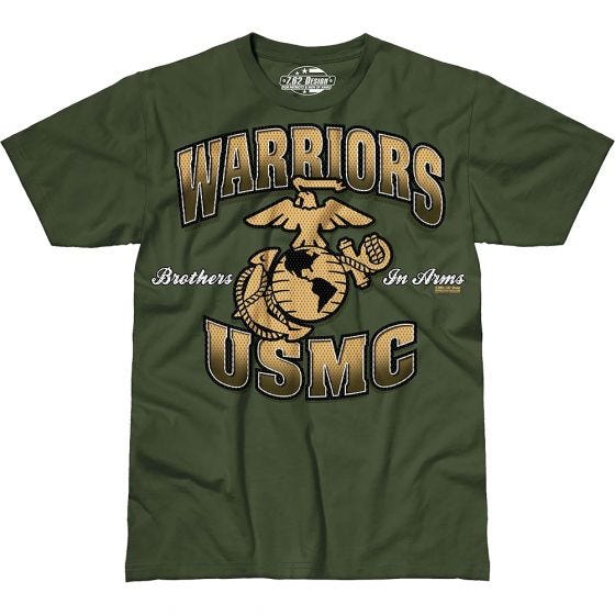 7.62 Design T-Shirt USMC Warriors in Military Green