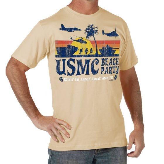 7.62 Design T-Shirt USMC Beach Party in Sand