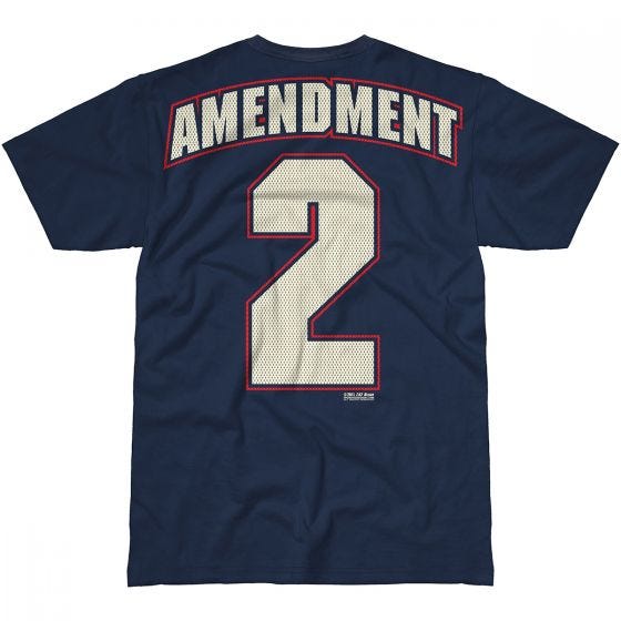 7.62 Design T-Shirt 2nd Amendment Freedom in Navy Blue