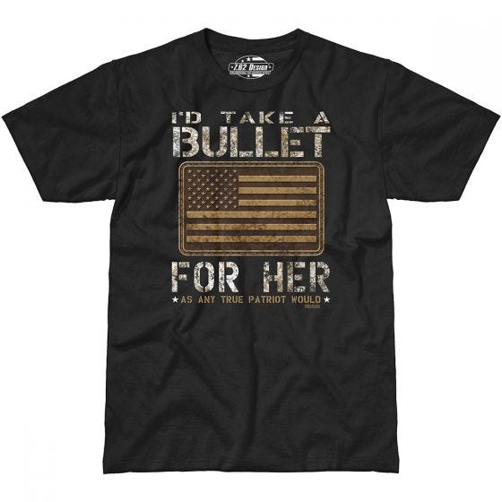 7.62 Design T-Shirt Bullet For Her in nero