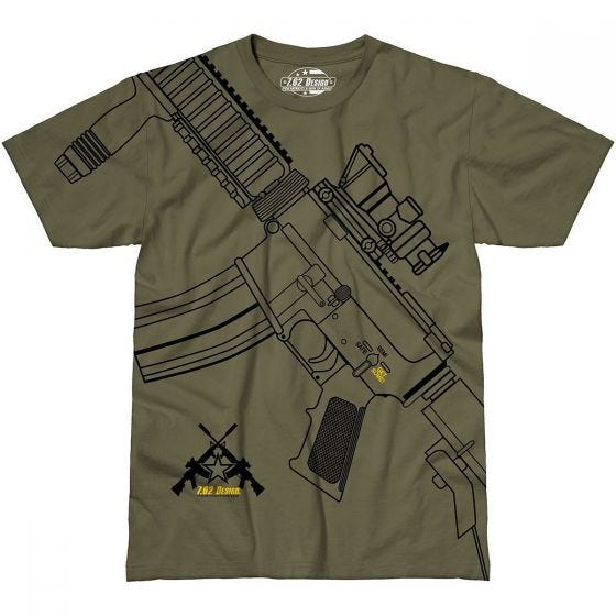 7.62 Design T-Shirt Get Some in Military Green