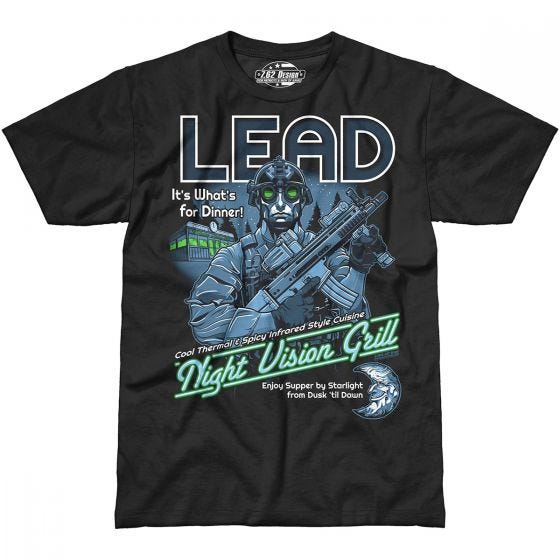 7.62 Design T-Shirt Lead It's What's for Dinner in nero