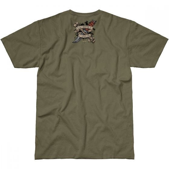 7.62 Design T-Shirt Sacrifice & Valor in Military Green