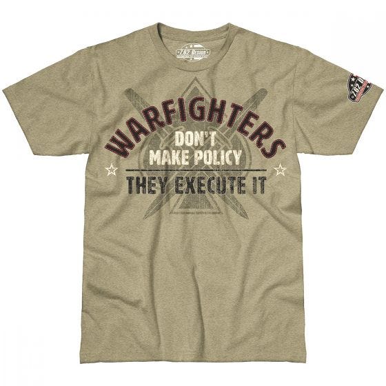 7.62 Design T-Shirt Warfighters Execute Policy in cachi Heather