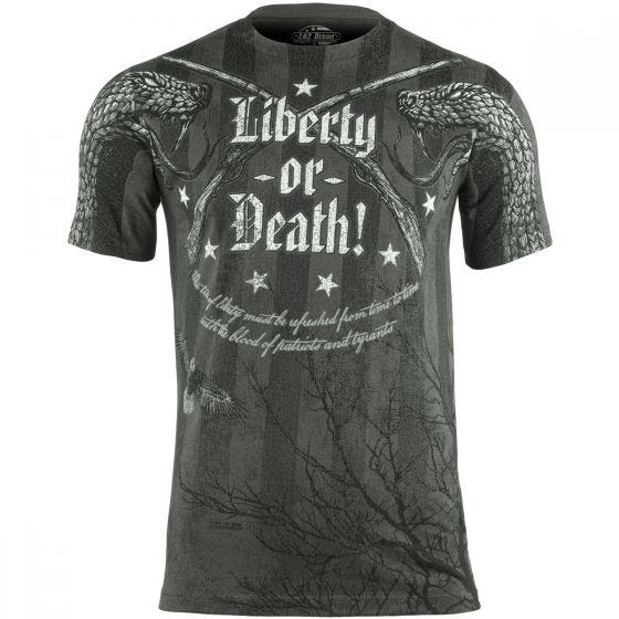 7.62 Design T-Shirt Liberty or Death in Charcoal