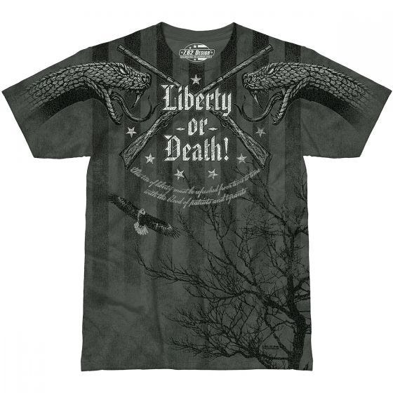 7.62 Design T-Shirt Liberty or Death in Charcoal