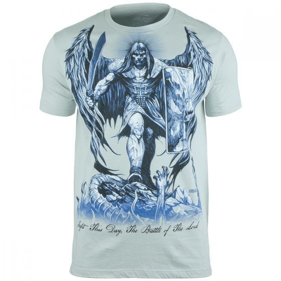 7.62 Design T-Shirt St Michael Fight This Day in Pewter