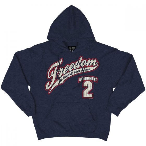 7.62 Design felpa con cappuccio 2nd Amendment Freedom in Navy Heather