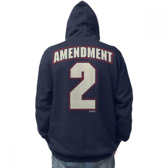 7.62 Design felpa con cappuccio 2nd Amendment Freedom in Navy Heather