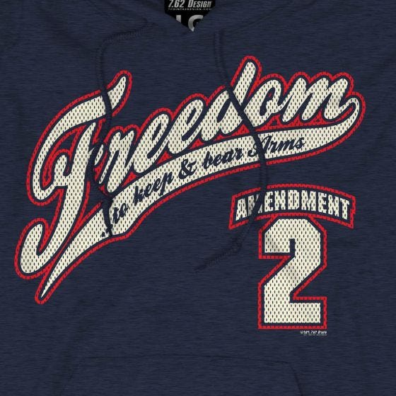 7.62 Design felpa con cappuccio 2nd Amendment Freedom in Navy Heather