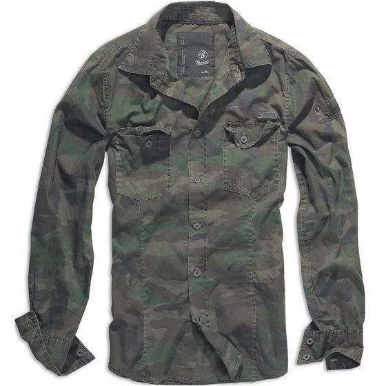 Brandit maglia taglio slim fit in Woodland