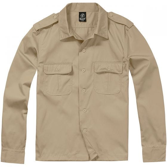 Brandit camicia US a maniche lunghe in beige