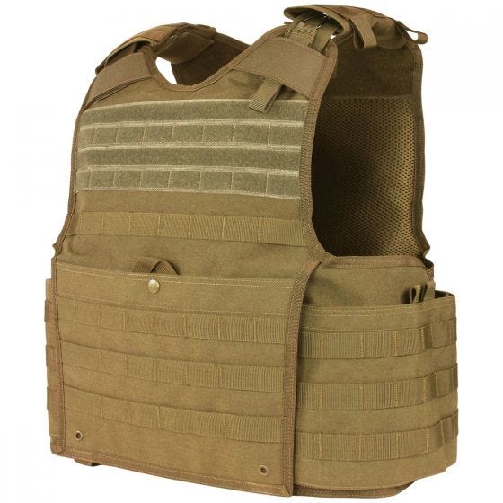 Condor Plate Carrier a rilascio Enforcer in Coyote Brown