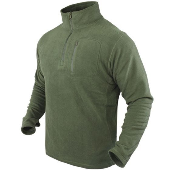 Condor maglione in pile con zip sul colletto in Olive Drab