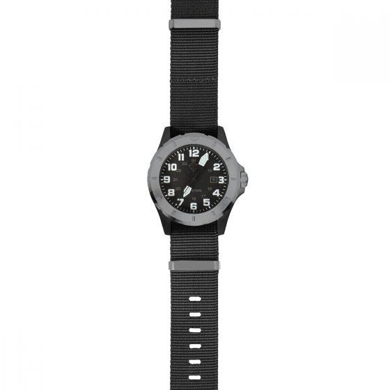 First Tactical orologio Ridgeline con cassa in carbonio colore acciaio INOX spazzolato / nero