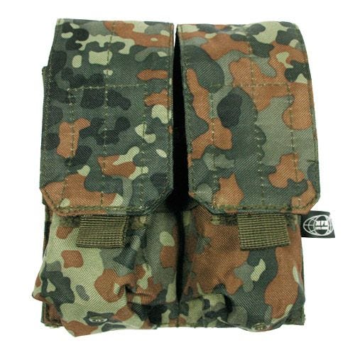 MFH custodia doppia portacaricatore M4/M16 MOLLE in Flecktarn