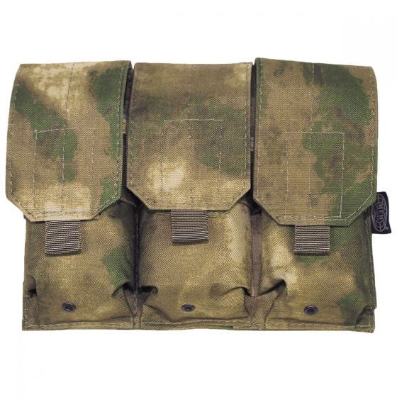 MFH custodia tripla portacaricatore M4/M16 MOLLE in HDT Camo FG