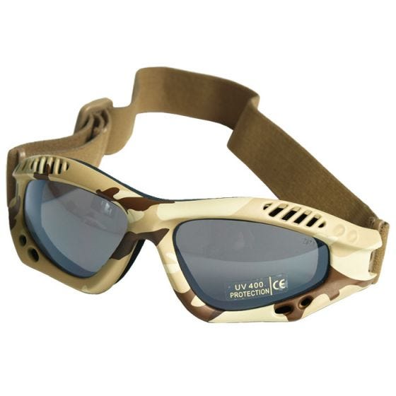 Mil-Tec occhialini protettivi Commando Air Pro a lenti fumé e struttura in Desert