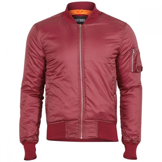 Surplus bomber classico in bordeaux