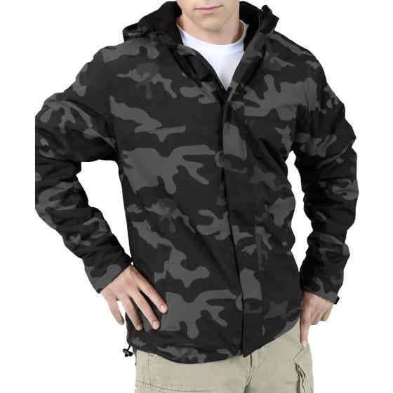 Surplus giacca a vento con zip in Black Camo