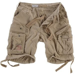 Surplus shorts vintage effetto slavato Airborne in beige