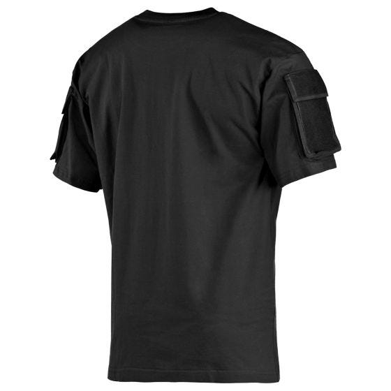 MFH Camicia a maniche corte US Con tasche sulle maniche - Nero