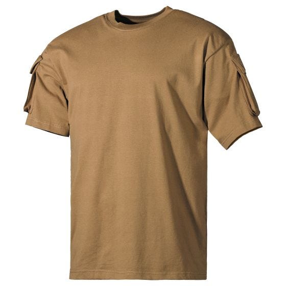 MFH Camicia a maniche corte US Con tasche sulle maniche - Coyote