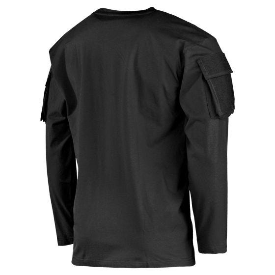 MFH Camicia a maniche lunghe US Con tasche sulle maniche - Nero