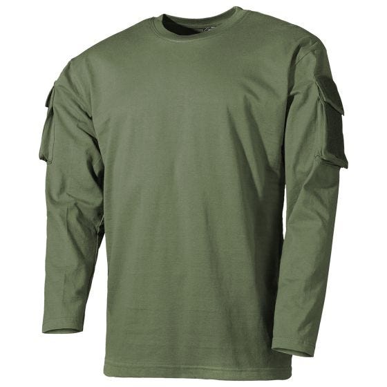 MFH Camicia a maniche lunghe US Con tasche sulle maniche - OD Green