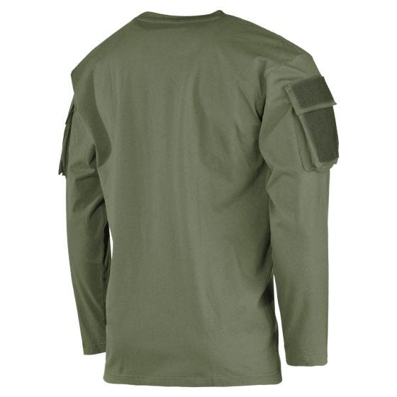 MFH Camicia a maniche lunghe US Con tasche sulle maniche - OD Green