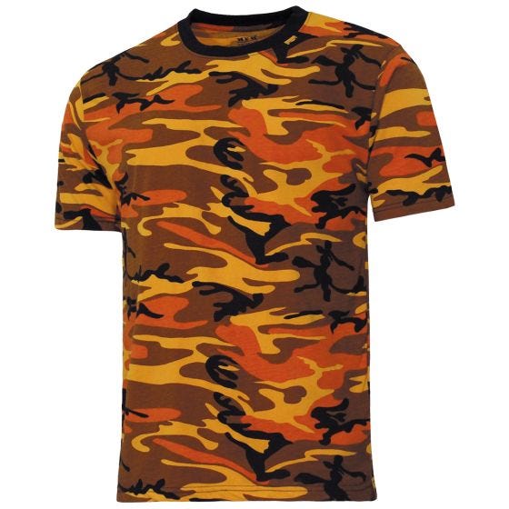 MFH T-shirt US Streetstyle - Orange Camo