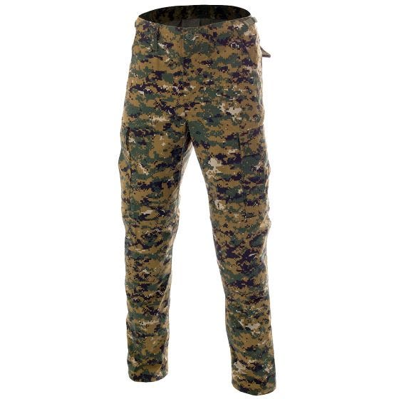 MFH pantaloni BDU da combattimento in Ripstop Digital Woodland