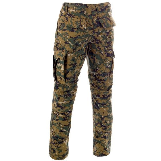 MFH pantaloni BDU da combattimento in Ripstop Digital Woodland
