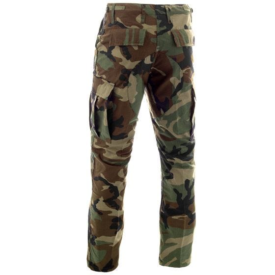 MFH pantaloni BDU da combattimento in Ripstop Woodland