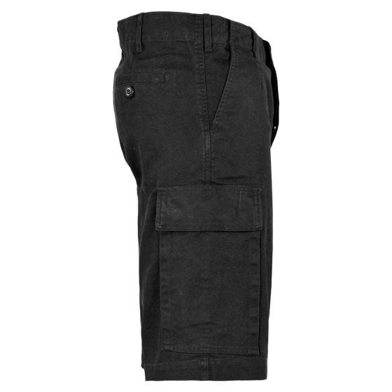 MFH Pantaloni bermuda BW - Black Stonewashed