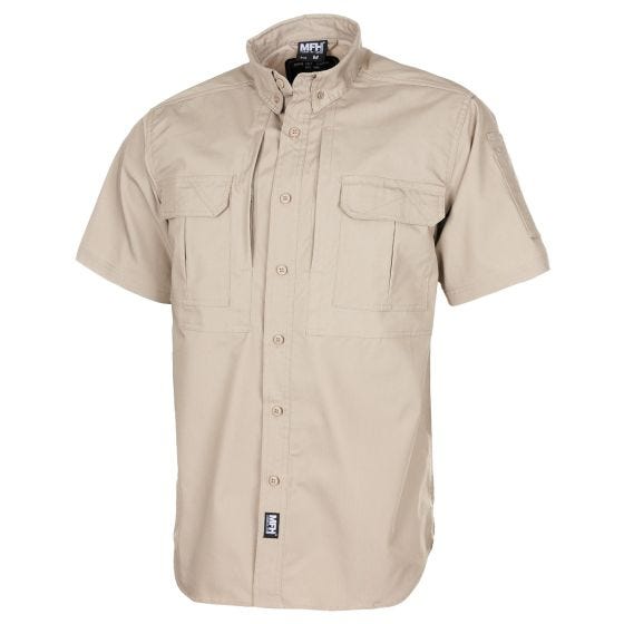 MFH Camicia a maniche corte Attack Rivestito in teflon Ripstop - kaki