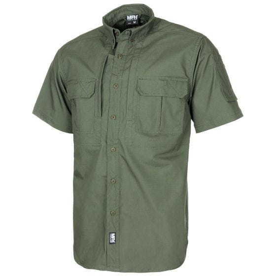 MFH Camicia a maniche corte Attack Rivestito in teflon Ripstop - OD Green