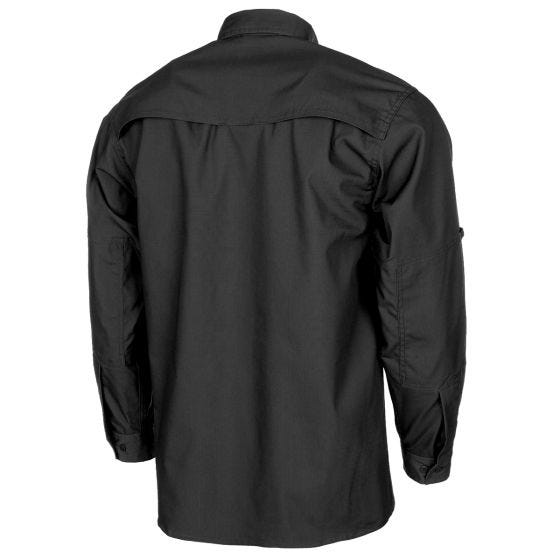 MFH Camicia a maniche lunghe Attack Rivestito in teflon in Ripstop - Nero