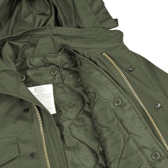 MFH Giacca da campo US M65 con fodera trapuntata - OD Green