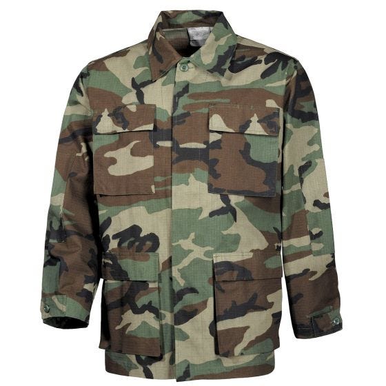 MFH Giacca da campo US BDU in Ripstop - Woodland Camo