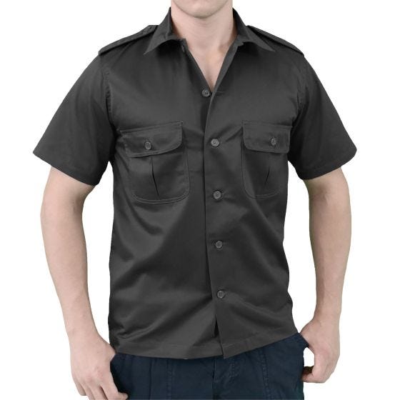 Surplus camicia US a maniche corte in nero