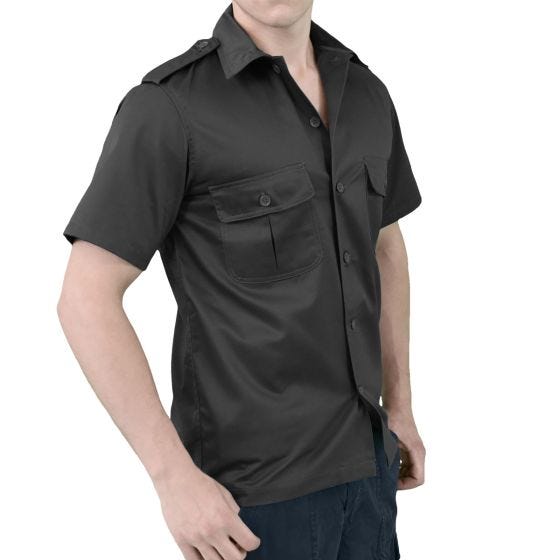 Surplus camicia US a maniche corte in nero