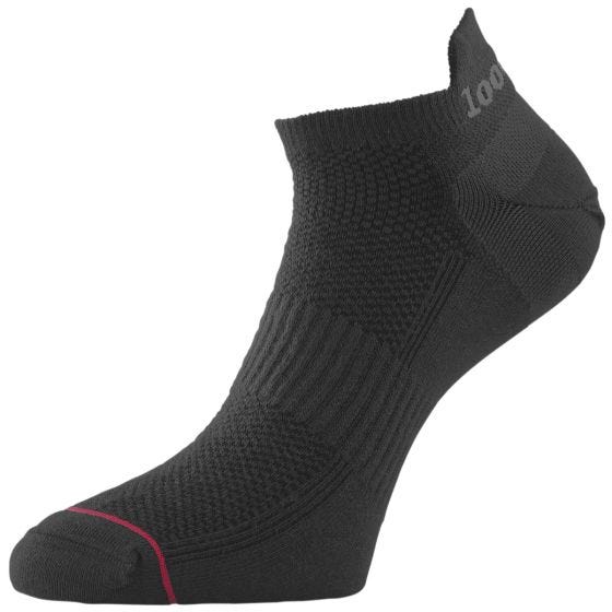 1000 Mile calzini Ultimate Tactel Trainer Liner in nero