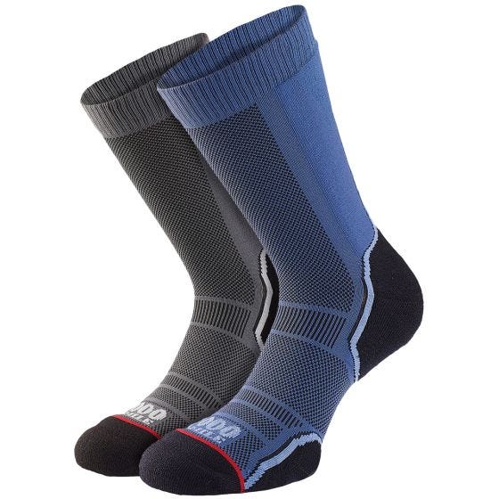 1000 Mile Calze Treck Single Layer 2 pacchi - Navy/Nero Carbone