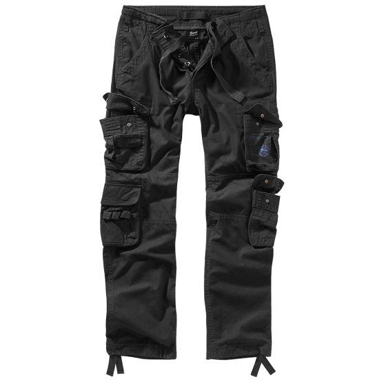 Brandit Pantaloni slim fit Pure - Nero