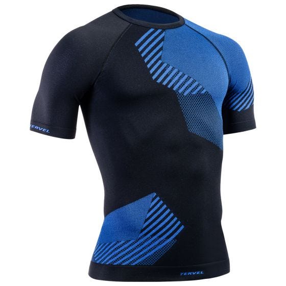 Tervel maglia maniche corte Optiline in nero / blu
