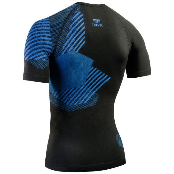 Tervel maglia maniche corte Optiline in nero / blu