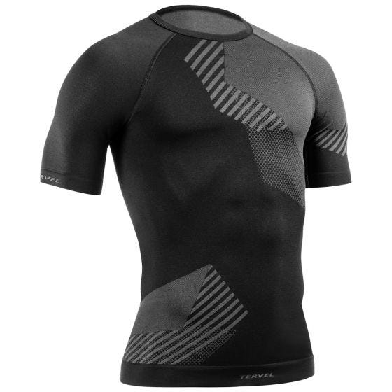 Tervel maglia a maniche corte Optiline in nero / grigio