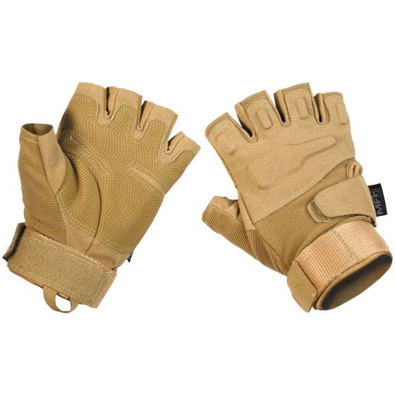MFH guanti tattici Protect senza dita in Coyote Tan